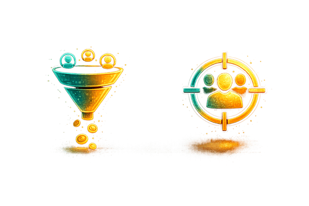 Funnel and audience targeting illustration